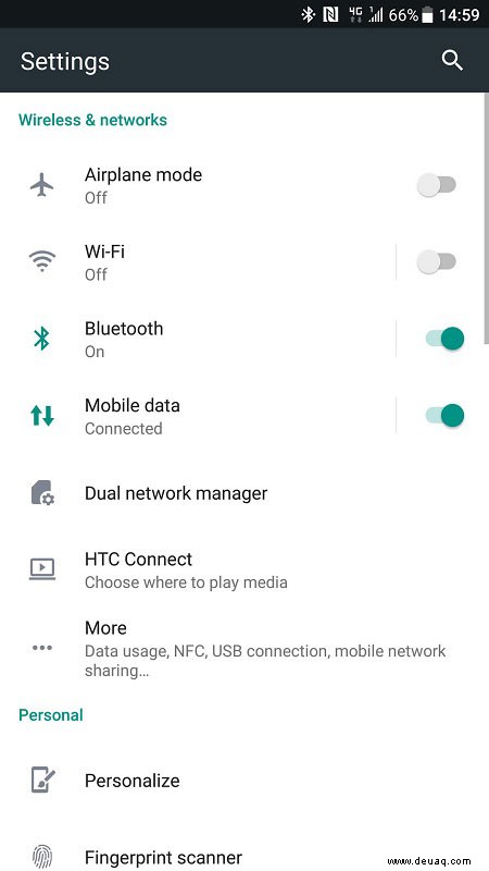 So ändern Sie den Hintergrund auf dem HTC U11