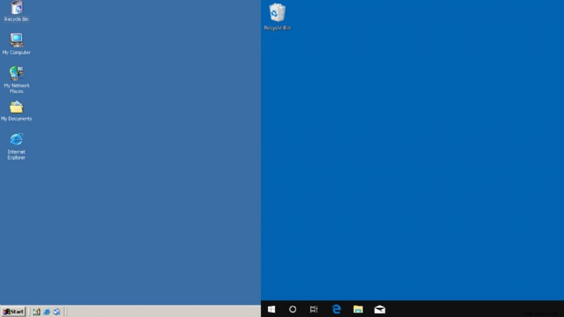 So fügen Sie Windows 10 den klassischen blauen Windows 2000-Hintergrund hinzu
