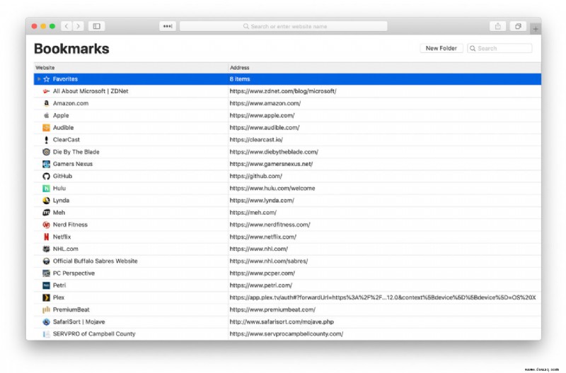 So sortieren Sie Lesezeichen in Safari für Mac automatisch mit SafariSort