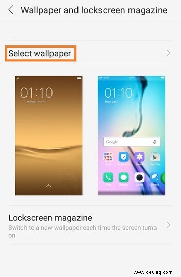 So ändern Sie das Hintergrundbild auf dem Oppo A37