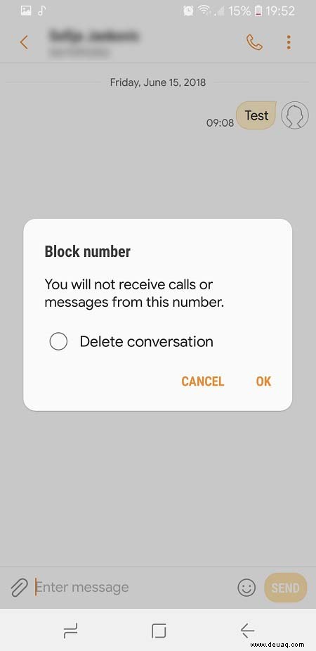 So blockieren Sie Textnachrichten auf dem Samsung Galaxy J7 Pro