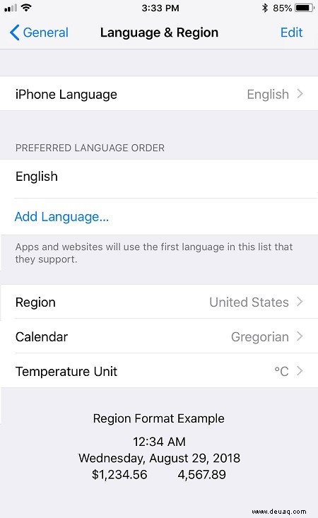 iPhone XS – So ändern Sie die Sprache