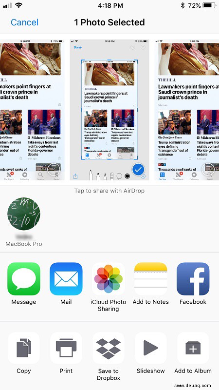iPhone XS – So erstellen Sie einen Screenshot