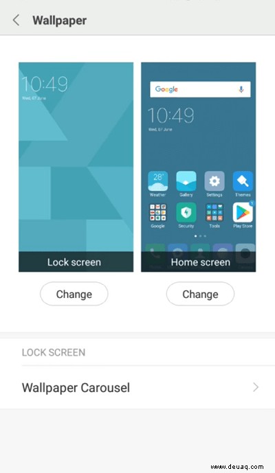 Xiaomi Redmi Note 4 – So ändern Sie den Sperrbildschirm