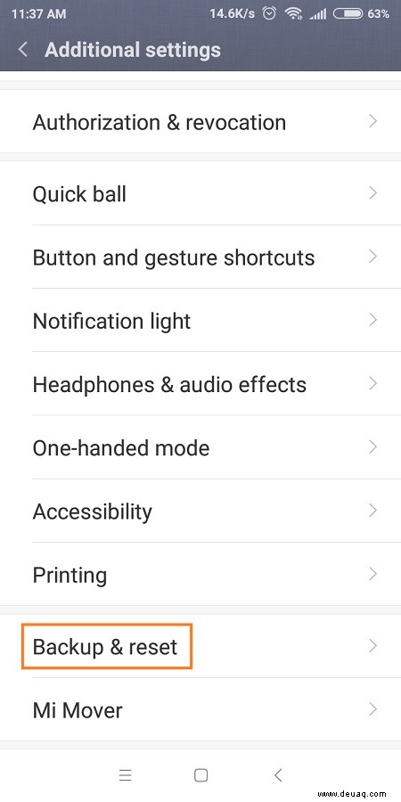 Xiaomi Redmi Note 4 – Sicherung