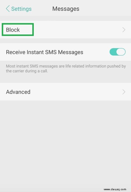 Oppo A37 – So blockieren Sie Textnachrichten
