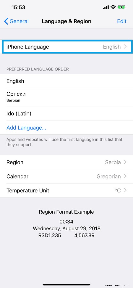 iPhone XS Max – So ändern Sie die Sprache