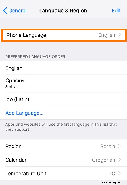 iPhone XR – Wie ändere ich die Sprache?
