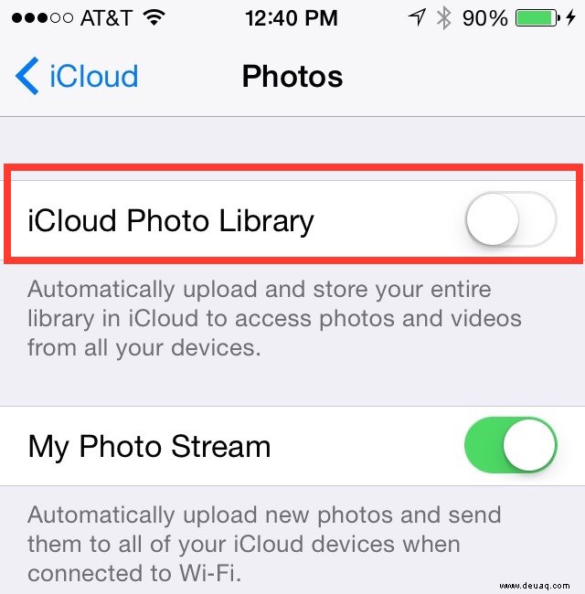 So verwenden Sie iCloud-Speicher statt iPhone-Speicher