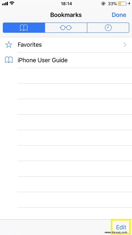 So löschen Sie alle Lesezeichen auf dem iPhone