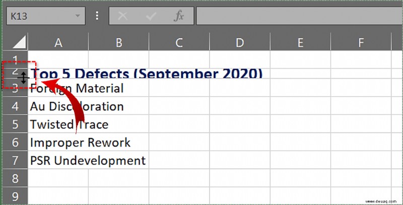 So passen Sie die Zeilenhöhe in Excel automatisch an