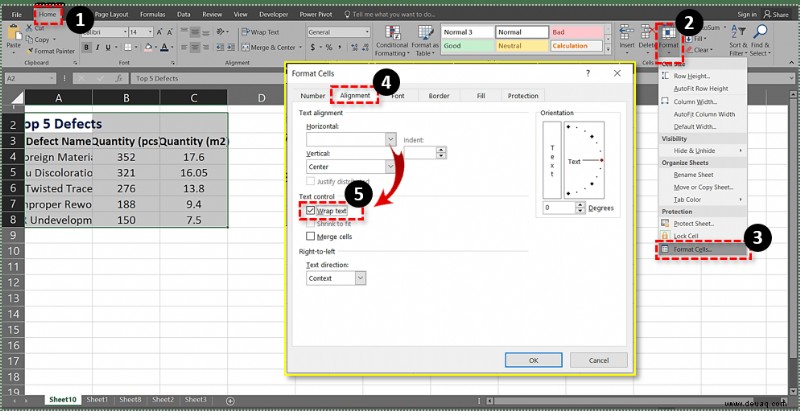 So passen Sie die Zeilenhöhe in Excel automatisch an