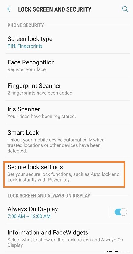Samsung Galaxy Note 8 – So ändern Sie den Sperrbildschirm