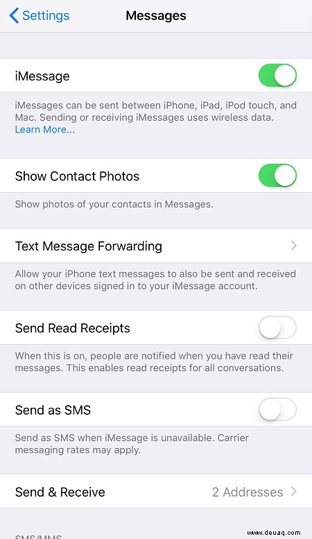 iPhone 7/7+ – So blockieren Sie Textnachrichten