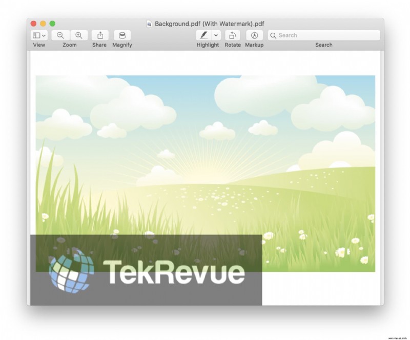 PDFs auf dem Mac mit Wasserzeichen versehen
