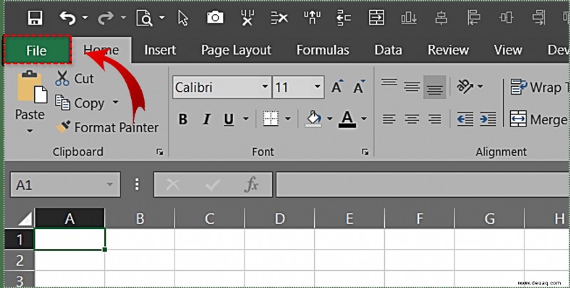 So verschieben Sie Zellen in Excel nach unten