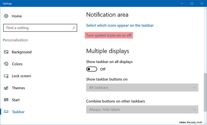 So blenden Sie das Action Center-Taskleistensymbol in Windows 10 aus