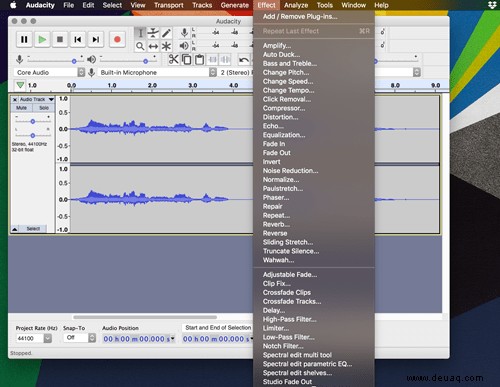 So nehmen Sie Computer-Audio auf Ihrem Mac mit Audacity auf