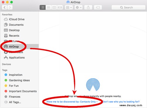 So aktivieren Sie AirDrop
