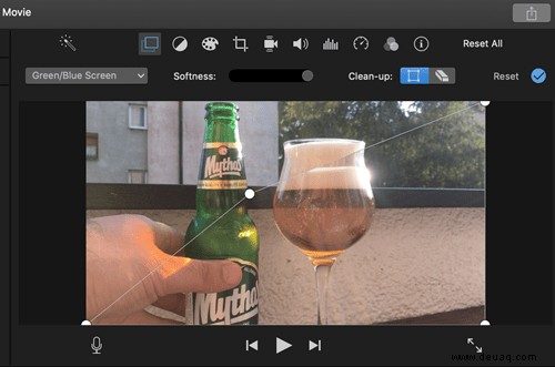 So verwenden Sie einen Greenscreen in iMovie