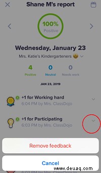 So löschen Sie Punkte in ClassDojo