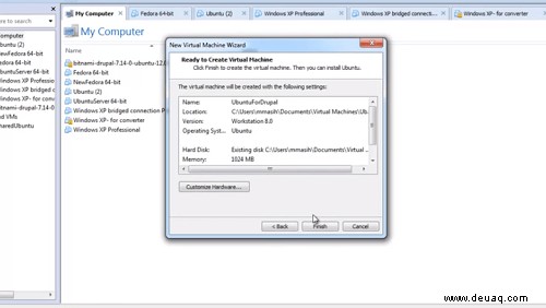 So erstellen Sie eine virtuelle Maschine aus VMDK in VMware