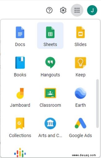 So fügen Sie Google Tabellen zum Desktop hinzu