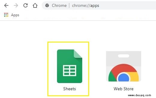 So fügen Sie Google Tabellen zum Desktop hinzu