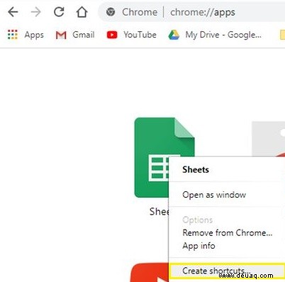 So fügen Sie Google Tabellen zum Desktop hinzu