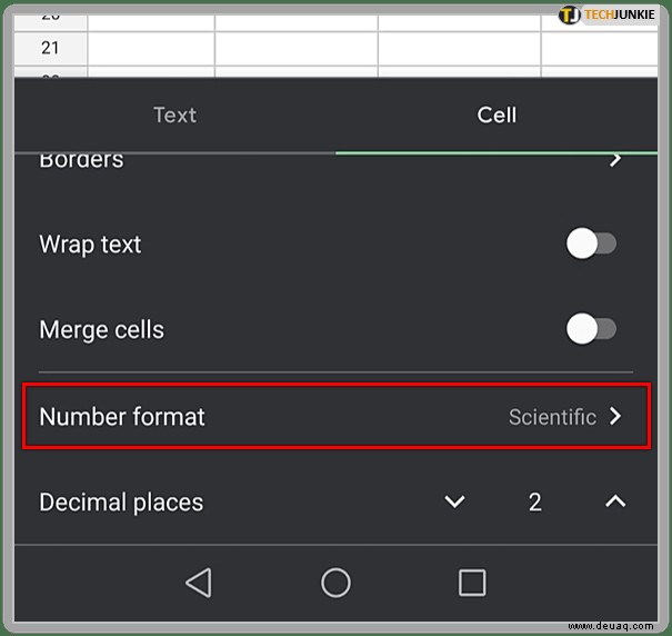 So deaktivieren Sie die wissenschaftliche Notation in Google Tabellen