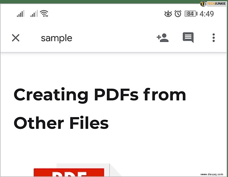 So erstellen Sie eine PDF-Datei von einem Android-Gerät