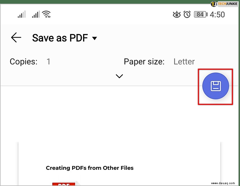 So erstellen Sie eine PDF-Datei von einem Android-Gerät