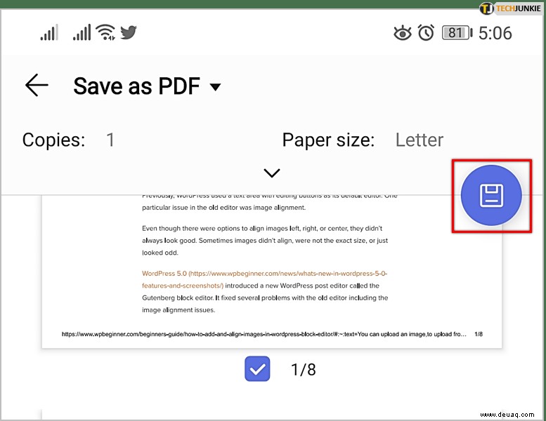 So erstellen Sie eine PDF-Datei von einem Android-Gerät