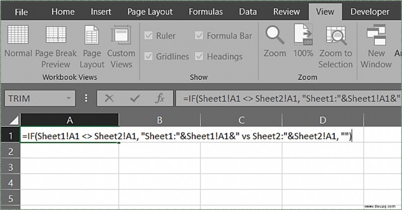 So überprüfen Sie, ob zwei Microsoft Excel-Tabellen genau übereinstimmen