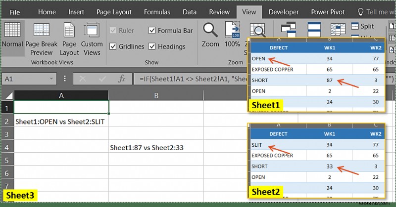 So überprüfen Sie, ob zwei Microsoft Excel-Tabellen genau übereinstimmen