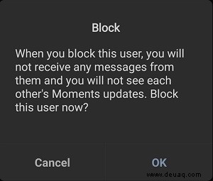 So blockieren oder entsperren Sie jemanden auf WeChat
