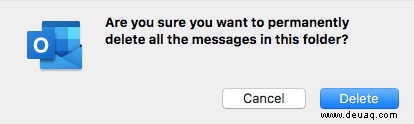 So löschen Sie alle E-Mails in Outlook