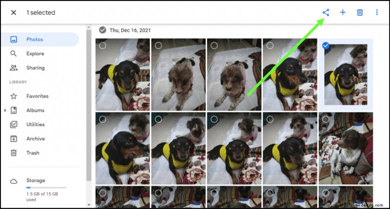 So teilen Sie Fotos von Google Fotos