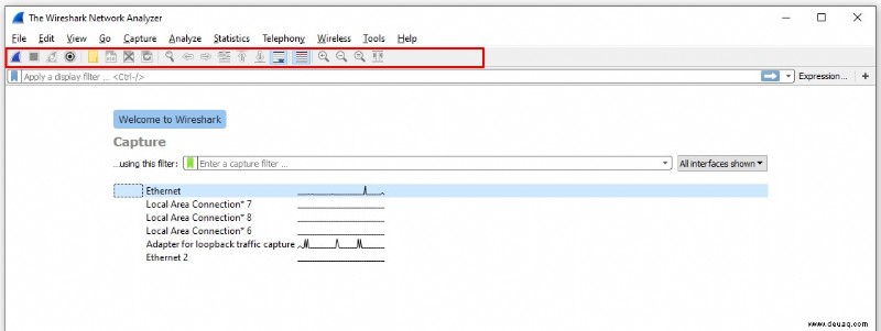 Verwendung von Wireshark