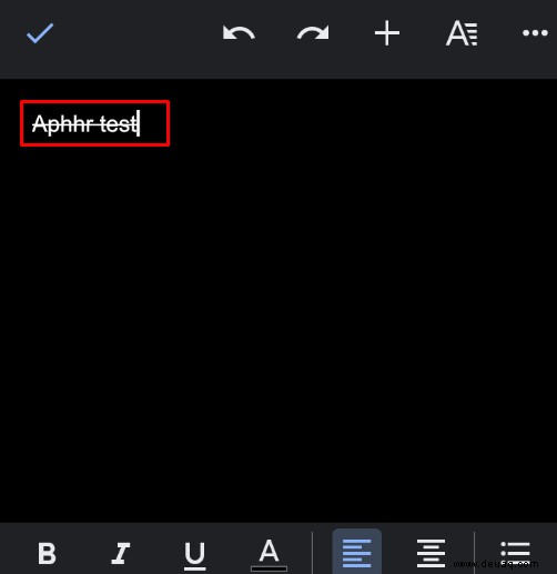Wie man in Google Docs durchstreicht