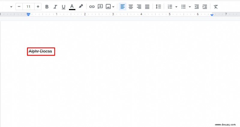 Wie man in Google Docs durchstreicht