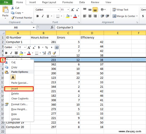 So vertauschen Sie zwei Zeilen in Excel