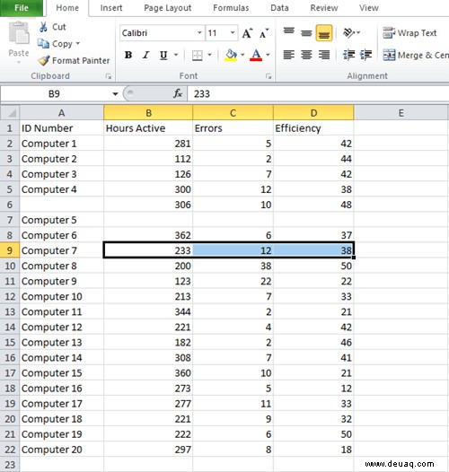 So vertauschen Sie zwei Zeilen in Excel