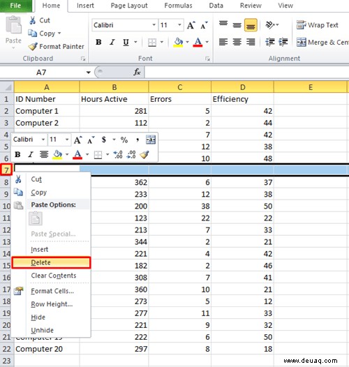 So vertauschen Sie zwei Zeilen in Excel