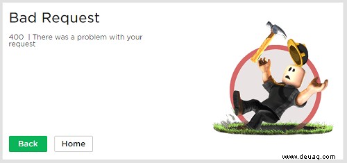 So beheben Sie einen HTTP 400-Fehler in Roblox