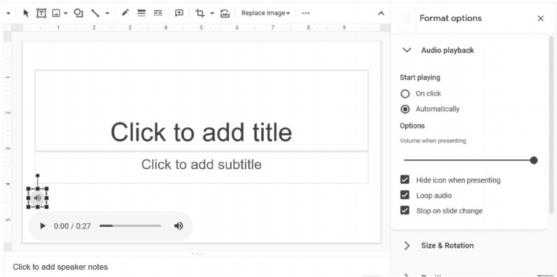 Wie man Musik zu Google Slides hinzufügt