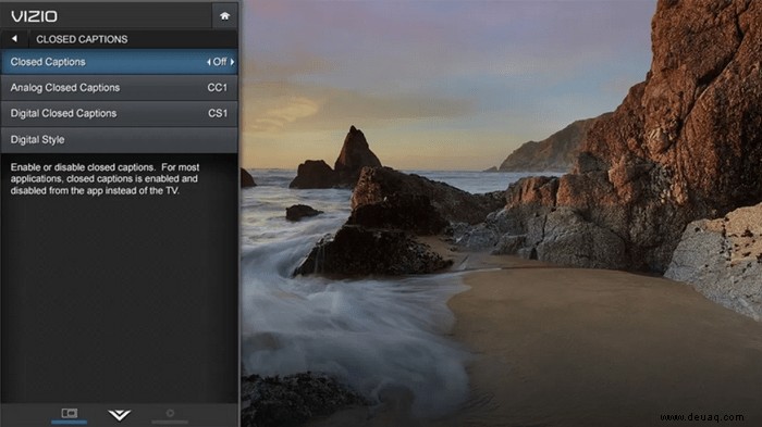 So schalten Sie Untertitel auf Vizio-Fernsehern ein oder aus