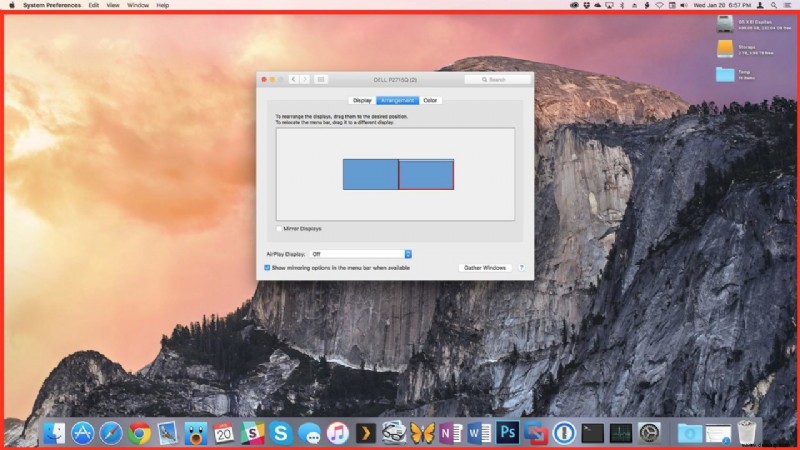 So verschieben Sie das Dock auf einen anderen Monitor in OS X El Capitan