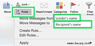 So verschieben Sie E-Mails automatisch in einen Ordner in Outlook