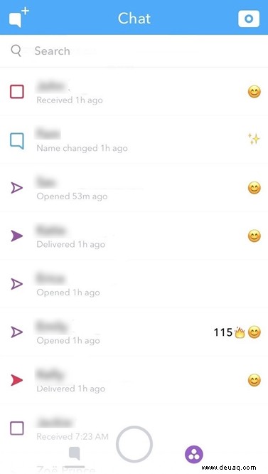 Was bedeutet geöffnet in Snapchat?